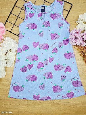 Vestido sem Manga em Meia Malha Roxo Bee Loop