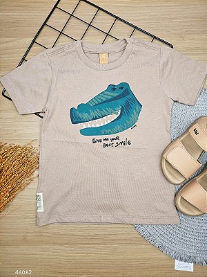 Camiseta Manga Curta em Malha Jacaré Up Baby
