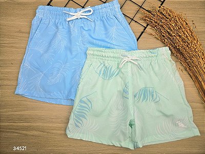 BERMUDA BOXER EM MICROFIBRA SUBLIMATICO VERDE QUIMBY