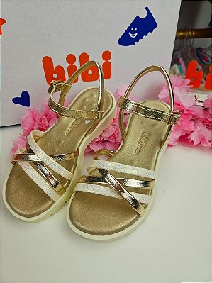Sandália Infantil Bibi Plataforma 2.0 Dourada