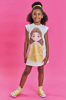 Vestido em Molecotton Bela Kukiê Infantil Menina