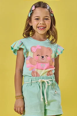 Blusa em Meia Malha Kukiê Infantil Menina