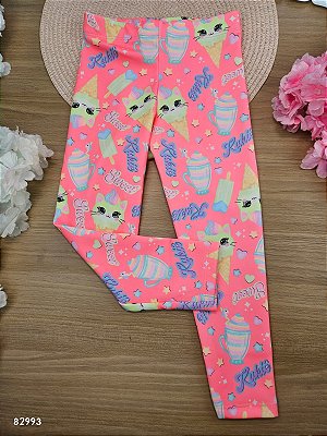 Calça Legging em Fly Tech Kukiê Infantil Menina