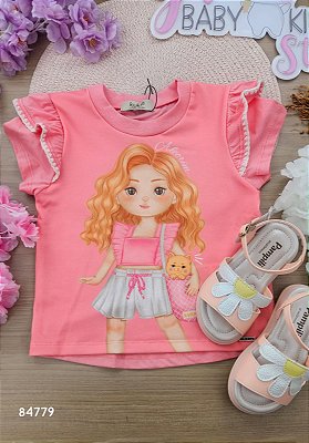 Blusa em Meia Malha Kukiê Infantil Menina