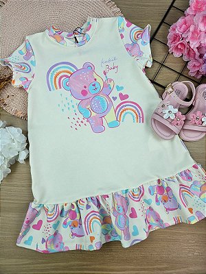 Vestido em Molecotton Kukiê Bebê Menina