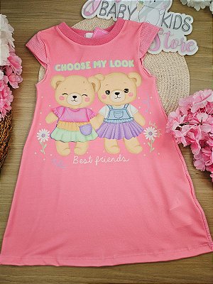 Vestido em Malha Bubble Confort Kukiê Bebê Menina