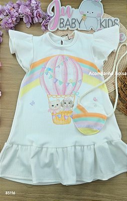 Vestido em Malha Jacquard Kukiê Bebê Menina