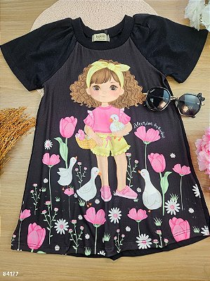 Vestido em Meia Malha Kukiê Infantil Menina