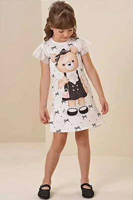 Vestido em Fly Tech Infanti Infantil Menina