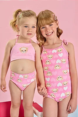 Biquíni Reversível em Malha Uv Dry com Proteção Uv 50+ Infanti Infantil Menina