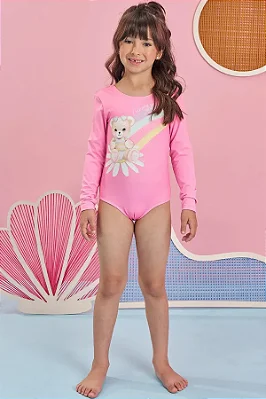 Maiô em Malha Uv Dy com Proteção Uv 50+ Infanti Infantil Menina