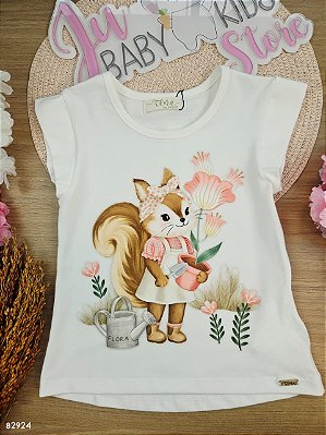 Blusa em Cotton Infanti Infantil Menina