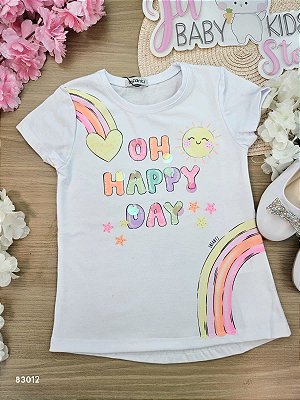 Blusa Alongada em Meia Malha Infanti Infantil Menina