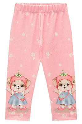 Calça Legging em Molecotton Infanti Bebê Menina