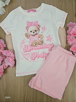 PIJAMA BLUSA E SHORTS Ursinho CINTI
