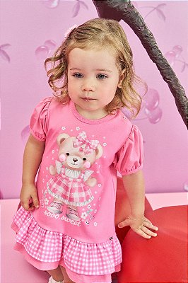 VESTIDO ROSA CONFETE CINTI