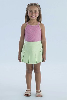 Short Saia Verão Verde Mon Sucré