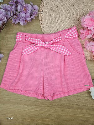 Shorts Rosa Xadrez Cinti