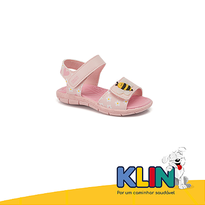 Sandália Papete Tic Tac Abelhinha Rosa Klin