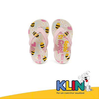 Chinelo com Elástico Abelhinha Klin