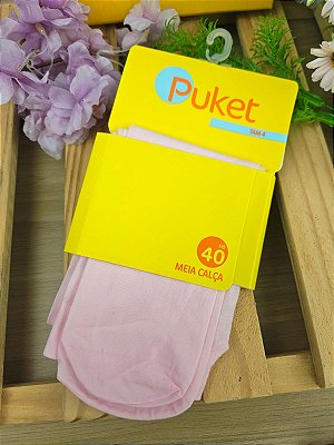 Meia Calça Fio 40 Rosa Puket