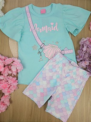 Conjunto Blusa Alongada e Short Biker Cinti