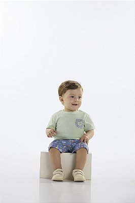 CONJUNTO CAMISETA MALHA BERMUDA MICROFIBRA Quimby