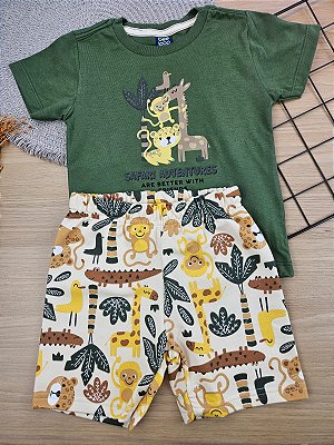 CONJUNTO CAMISETA MALHA BERMUDA MOLETOM Bee Loop