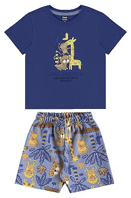 CONJUNTO CAMISETA MALHA BERMUDA MOLETOM Bee Loop
