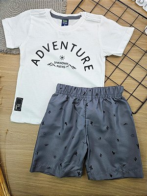 CONJUNTO CAMISETA MALHA E BERMUDA MICROFIBRA SUBLIMADA Bee Loop