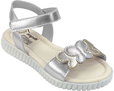Sandália Infantil Menina Pampili Candy Prata