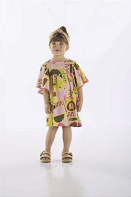 VESTIDO EM MEIA MALHA Safari Rosa Up Baby