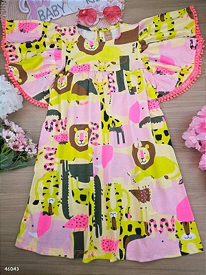 VESTIDO EM MEIA MALHA Safari Rosa Up Baby