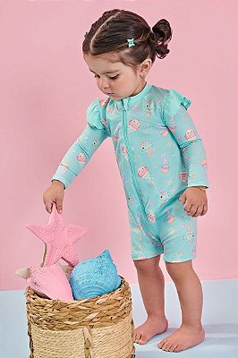 Macacão em Malha UV Dry com Proteção UV 50+ Infanti