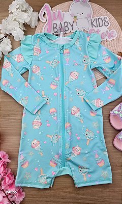 Macacão em Malha UV Dry com Proteção UV 50+ Infanti