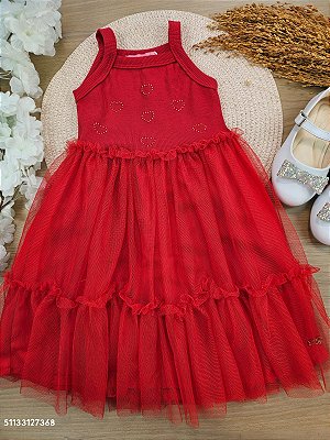 Vestido Vermelho Natal Mon Sucré