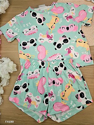 Pijama Blusa e Short Bimbi