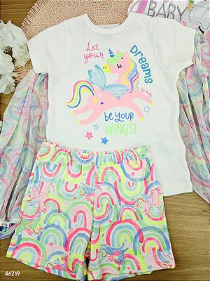 PIJAMA BLUSA COM SHORT EM SUEDINE Up Baby