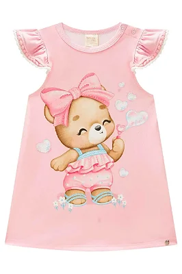 Vestido em Malha Power Infanti Bebê Menina