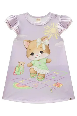 Vestido em Malha Power Infanti Bebê Menina