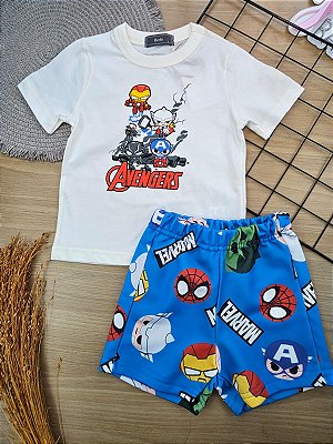 CONJUNTO T-SHIRT E BERMUDA Avengers Bimbi