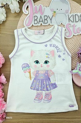 Regata em Canelado Kukiê Infantil Menina