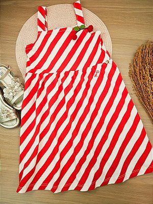 Vestido Vermelho Listras Bimbi