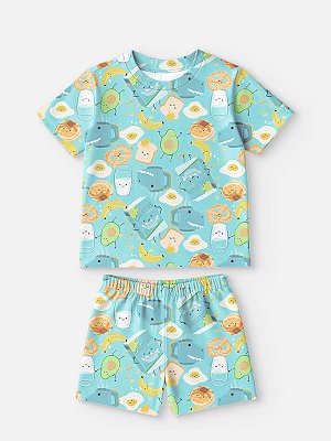 CONJUNTO T-SHIRT SHORTS CAFE DA MANHA Bimbi