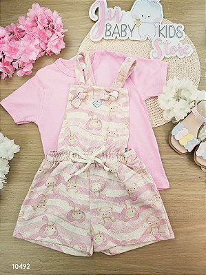 Conjunto Blusa e Jardineira Cinti