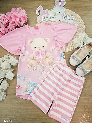 Conjunto Blusa Alongada e Short Biker Cinti