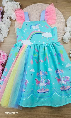Vestido Carrossel Mágico Mon Sucré