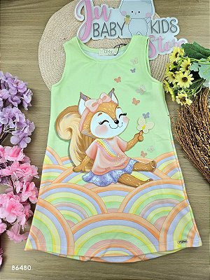 Vestido em Molecotton Infanti Infantil Menina