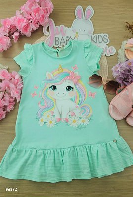 Vestido em Malha Textura Infanti Bebê Menina