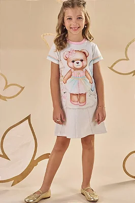 Vestido em Molecotton Infanti Infantil Menina